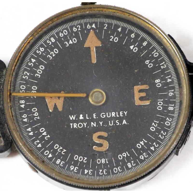 Boussole de marche, W.& L.E. GURLEY, avec pochette imprégnée