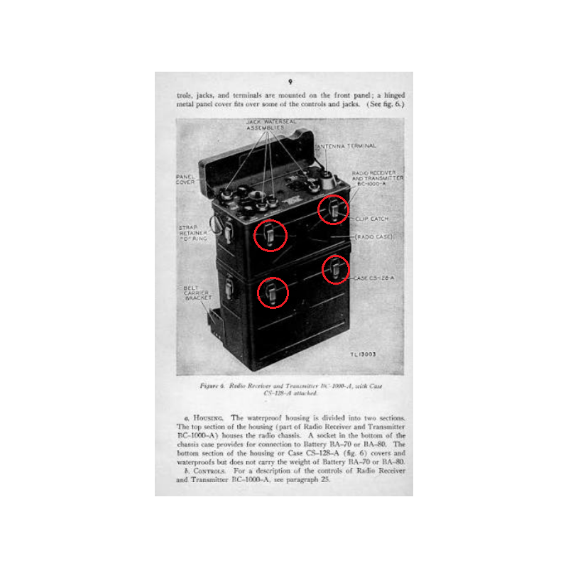 Attache rapide, émetteur-récepteur BC-1000 (SCR-300), US Army Signal Corps
