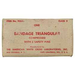 Bandage, Triangular, Item No. 92040, THE AMERICAN WHITE CROSS LABORATORIES, INC.