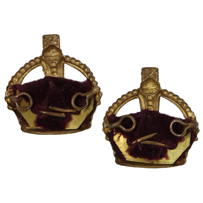 Paire d'insignes de grade britanniques, Major, Première Guerre mondiale