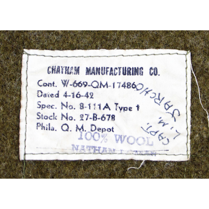 Couverture, US Army, Type I, 1942, Cpt. Louis Jarcho, 436th TCG, 9th Air Force, USAAF, ETO