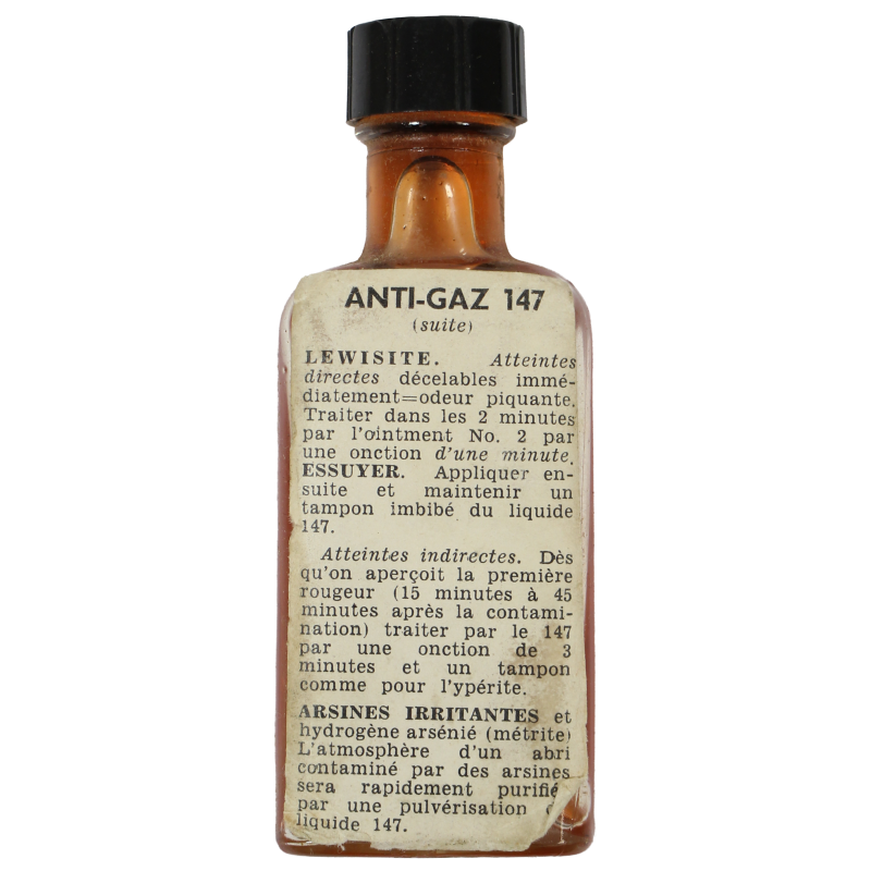 Flacon de liquide anti-gaz 147, vésicants