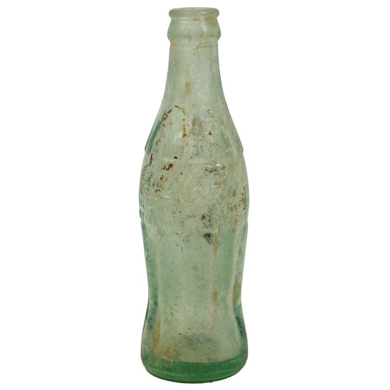 Bottle, Green Glass, Coca-Cola, Owens, 1944
