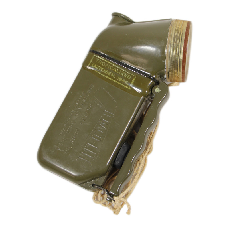 Lampe de survie, dynamo, Type A9, DACO-LITE, USAAF, 1944, dans sa boîte