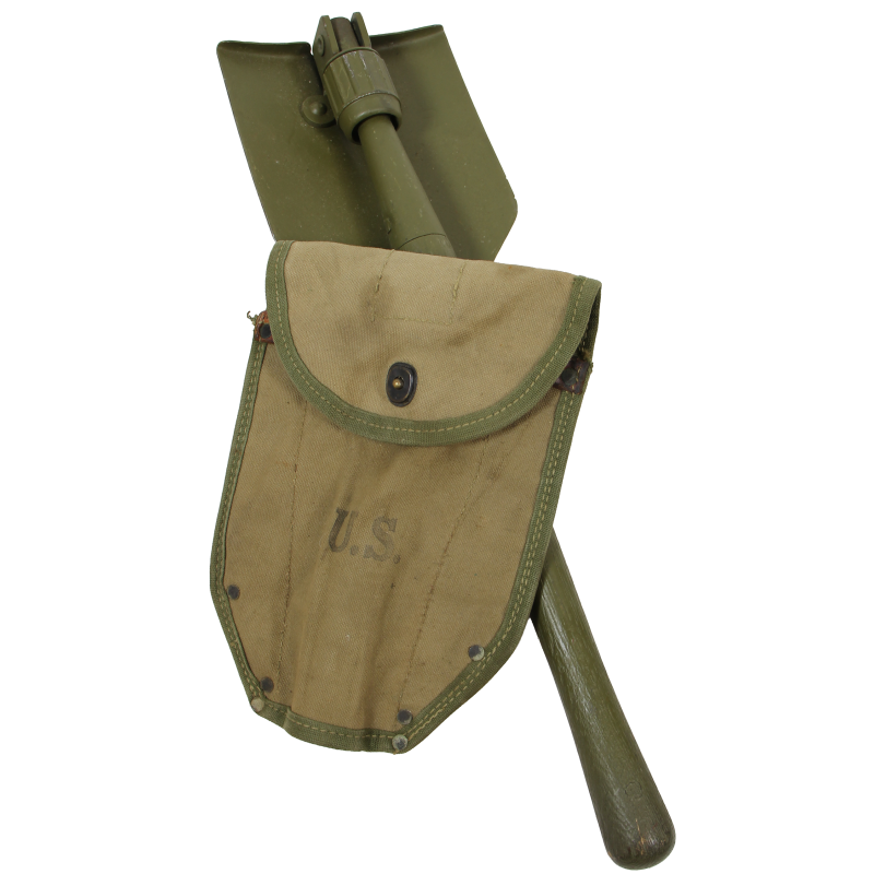 Shovel, Folding, M-1943, AMES 1944, with Carrier, 1st Type, BRESLEE MFG. CO. 1943