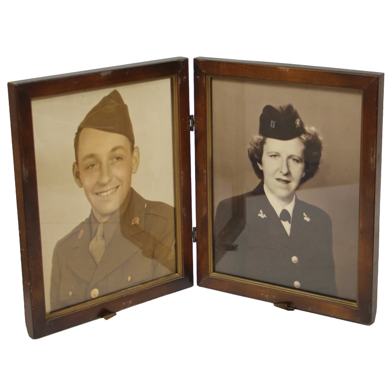 Dyptich, Photographs, Portraits, US Army & US Navy, Armored Force & WAVES