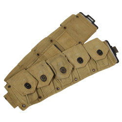 Ceinturon cartouchière M1 Garand, British-Made, 1er type, avec boucle britannique