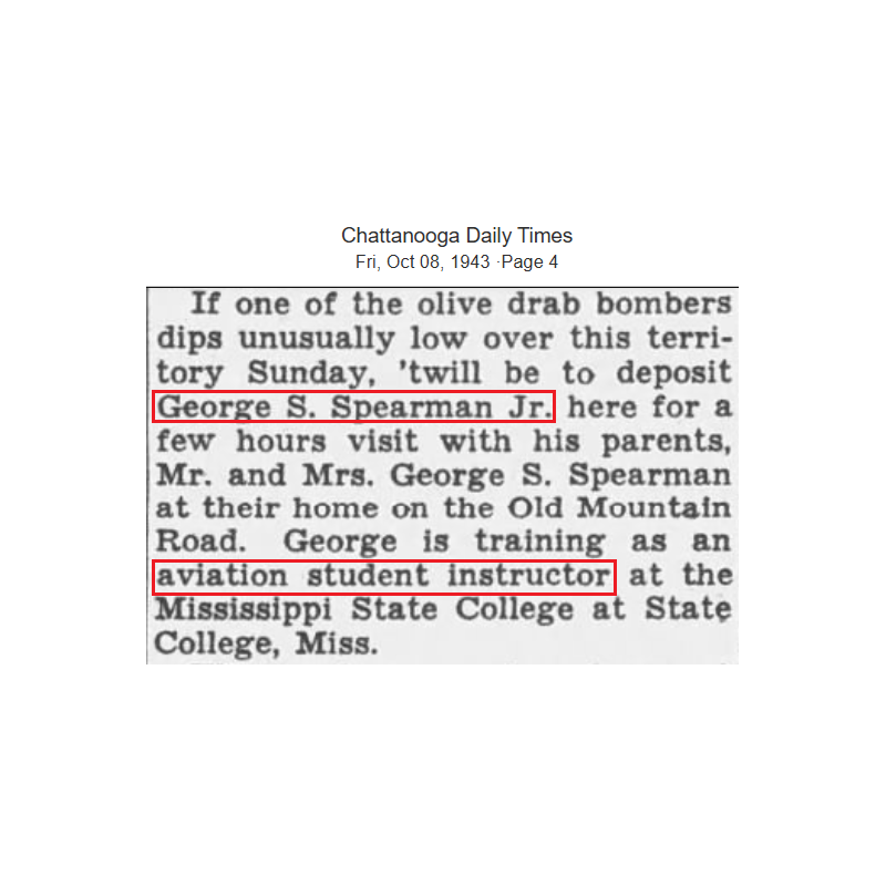 Badge, Aviation Cadet George Spearman, Jr., USAAF