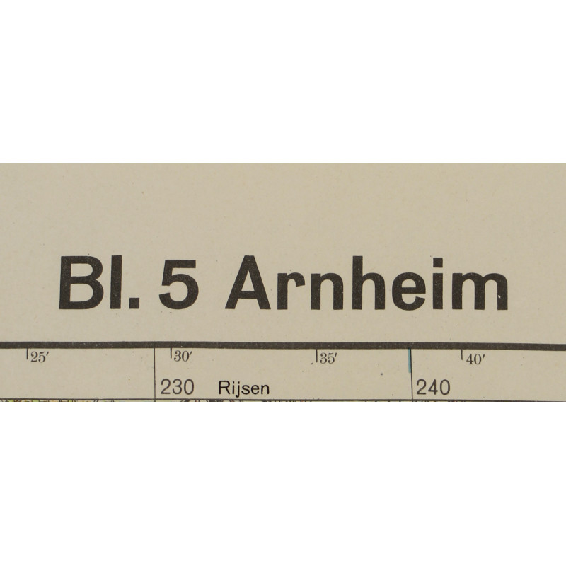 Map, German, Arnheim (Arnhem & Nijmegen), Netherlands, 1942