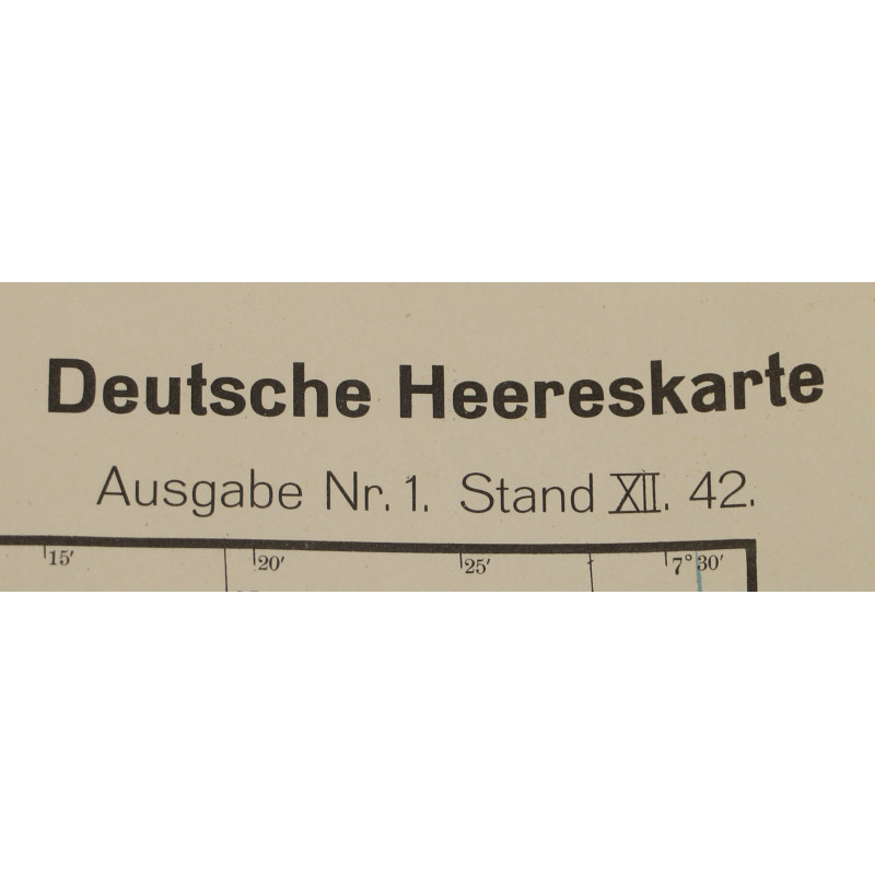 Carte allemande, Arnheim (Arnhem & Nijmegen), Pays-Bas, 1942