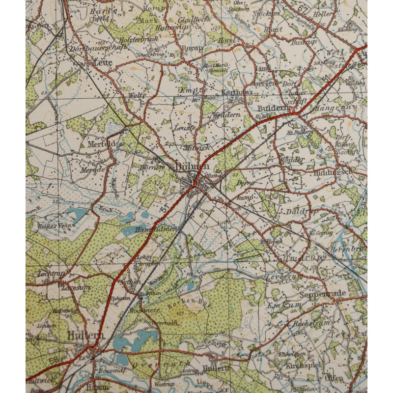 Map, German, Arnheim (Arnhem & Nijmegen), Netherlands, 1942