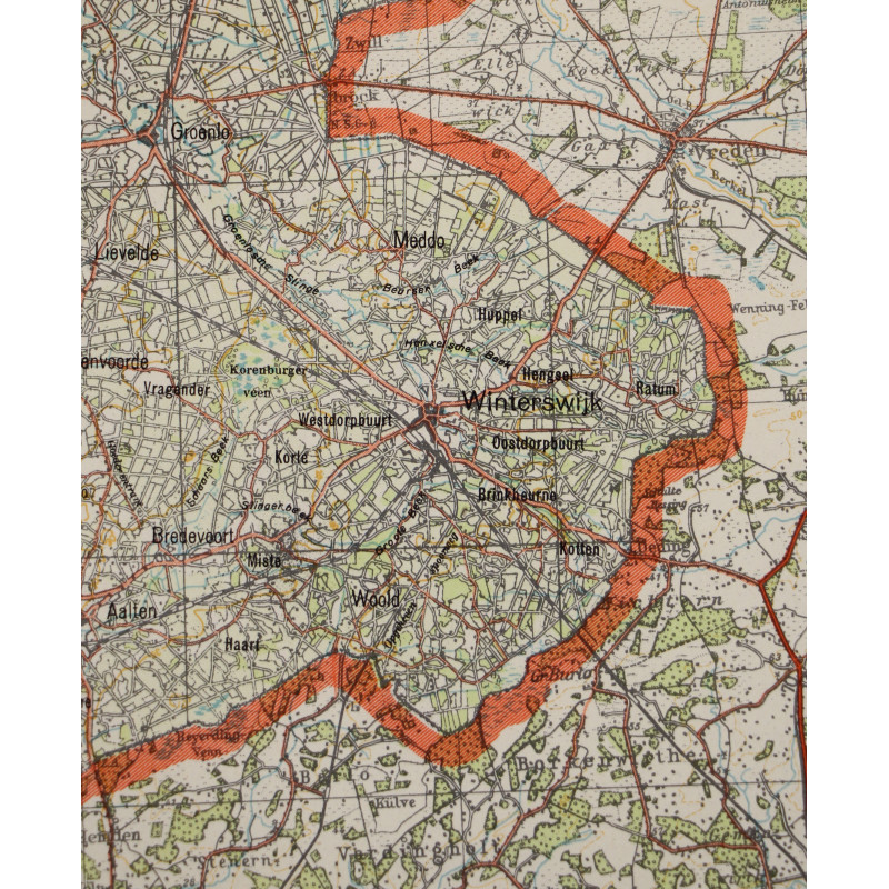 Map, German, Arnheim (Arnhem & Nijmegen), Netherlands, 1942