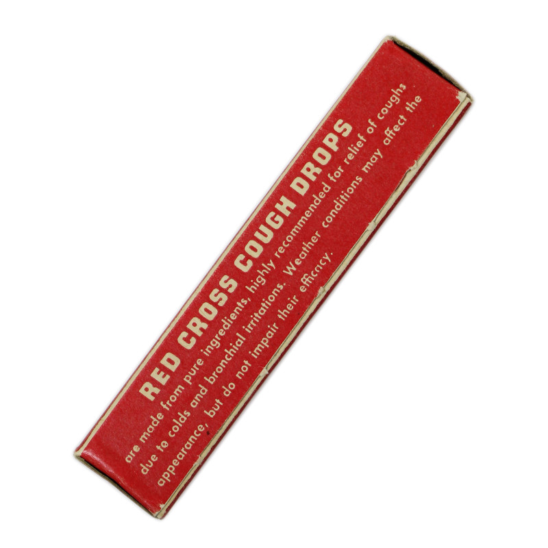 Boîte de pastilles, RED CROSS HOARHOUND COUGH DROPS, pleine