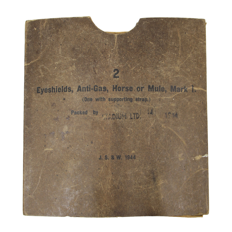 Eyeshields, Anti-Gas, Horse or Mule, Mark I, 1944