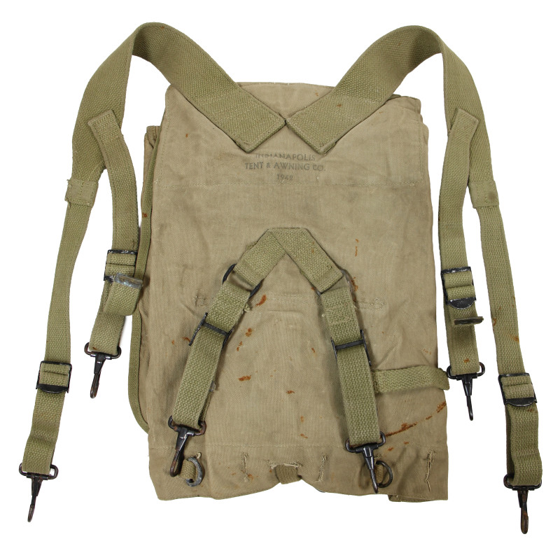 Haversack, M-1928, INDIANAPOLIS TENT & AWNING CO. 1942
