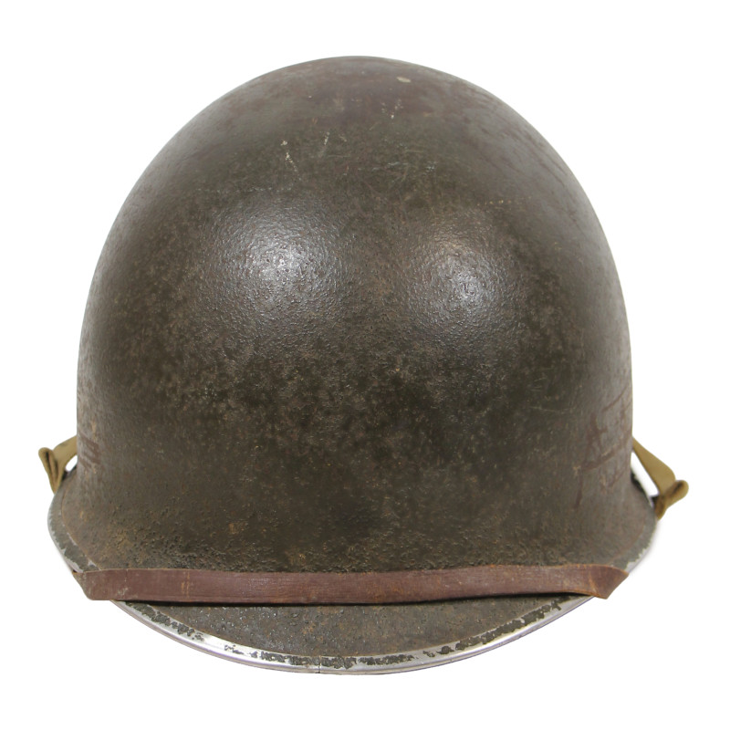 Casque M1, pattes fixes, Pfc. Jack Terrell, Co. A, 39th Inf. Regt., 9th Infantry Division, WIA, ETO