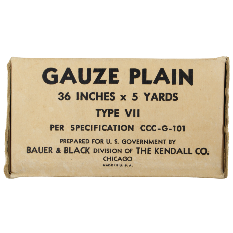 Bandage, Gauze plain, 36 inches x 5 yards, Type VII, Bauer & Black