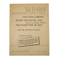 Manual, Technical, TM 11-4009, Radio Receiver and Transmitter BC-1306, Repair Instructions, 1945