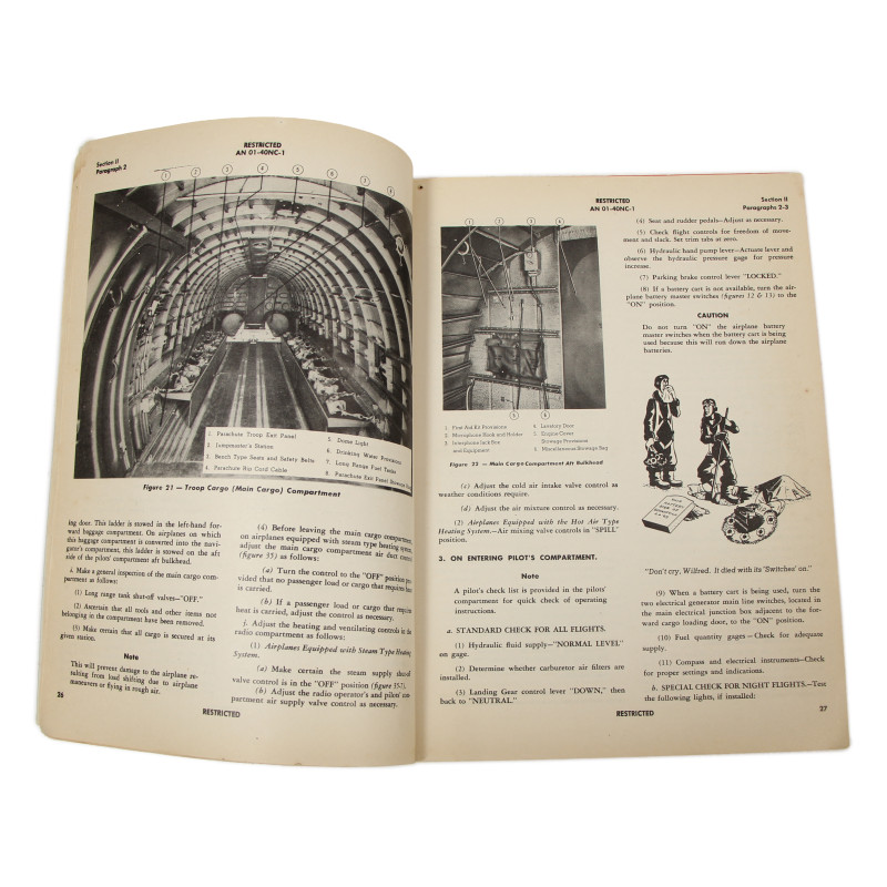 Manuel d'instructions de pilotage, C-47 Skytrain, 1945