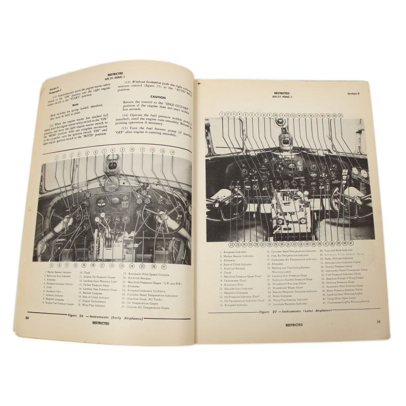 Manuel d'instructions de pilotage, C-47 Skytrain, 1945