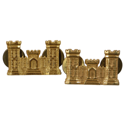 Paires d'insignes de col, U.S. Officier Engineer, à pin's