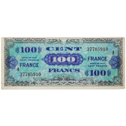 Banknote, Invasion Money, 100 Francs, 1944, 2nd Issue