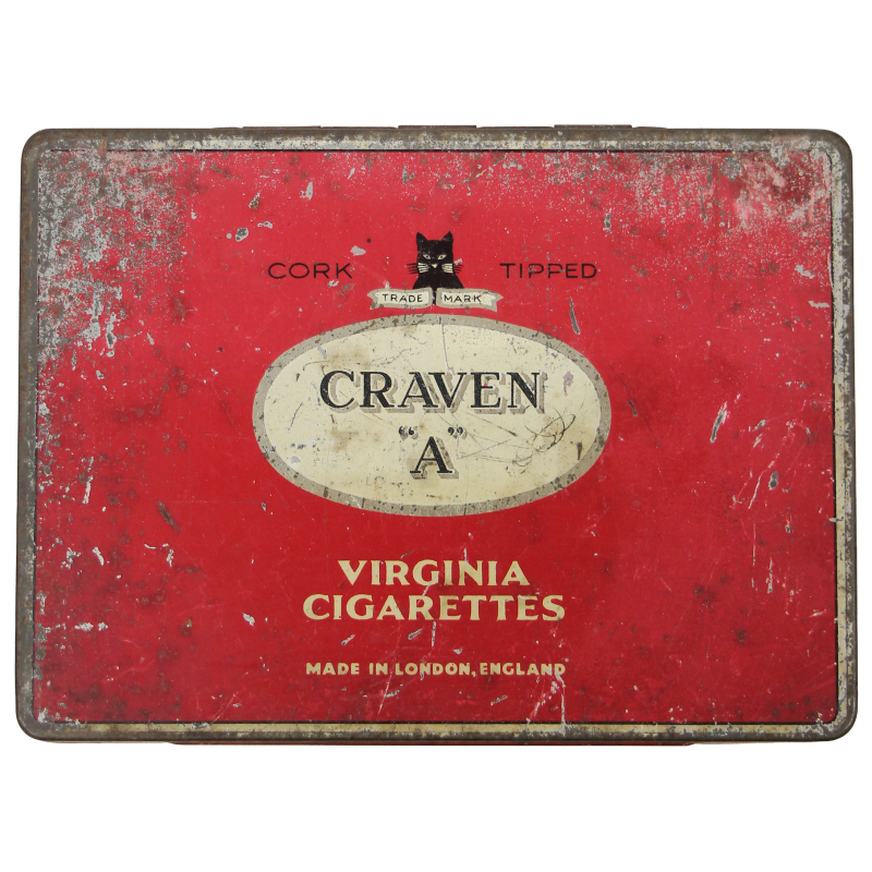 Box, Empty, British Cigarettes, CRAVEN A, Normandy