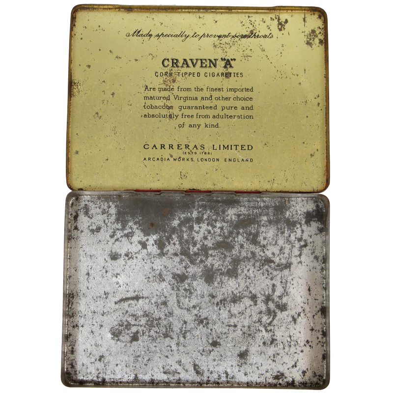 Boîte de cigarettes, CRAVEN A, Normandie