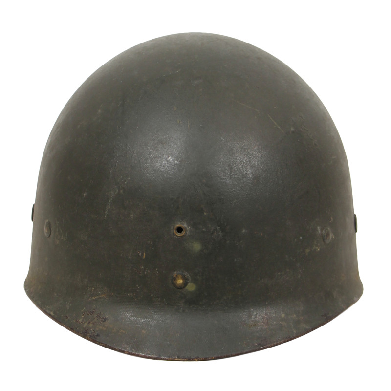 Helmet, M1, Fixed Loops, White Camouflage, Battle of the Bulge, Westinghouse Liner