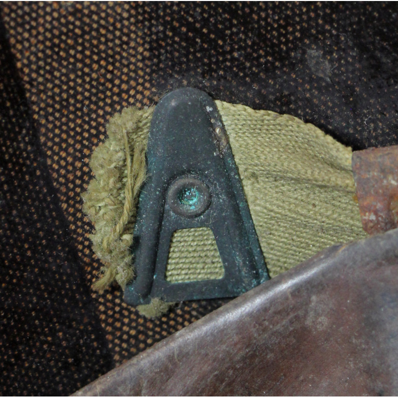 Casque M1, pattes fixes, camouflage blanc, Bataille des Ardennes, liner Westinghouse