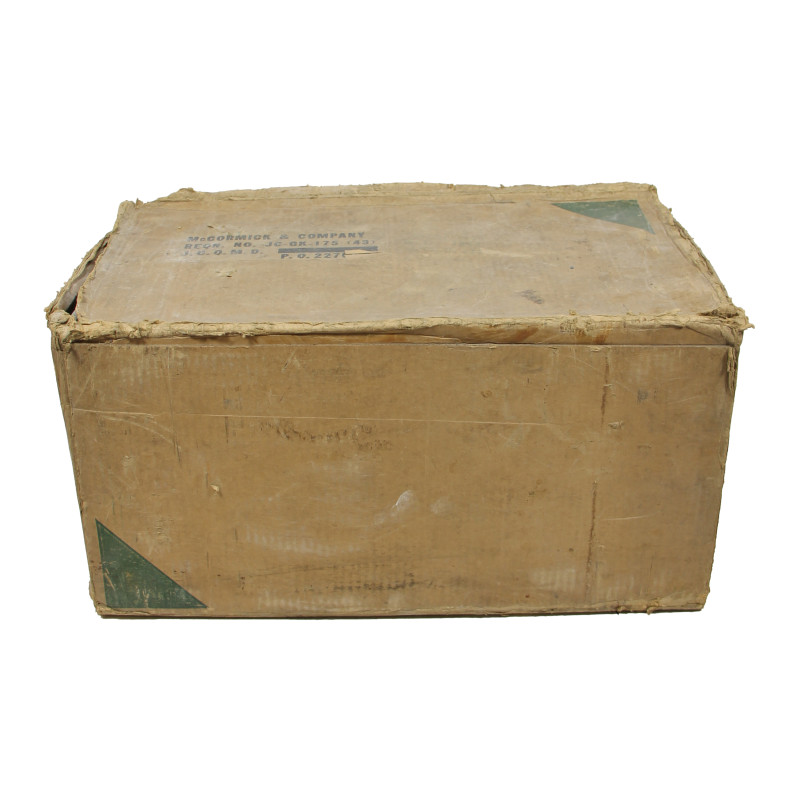 Carton, Prisoners of War, American Red Cross, insecticide, 1943