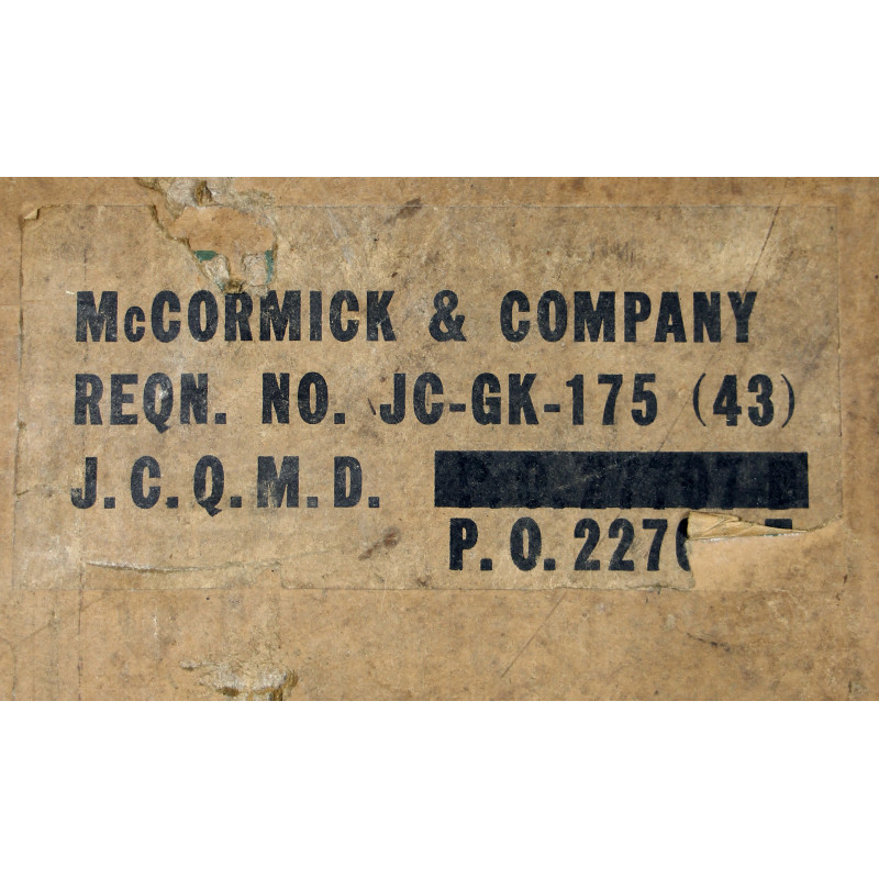 Carton, Prisoners of War, American Red Cross, insecticide, 1943