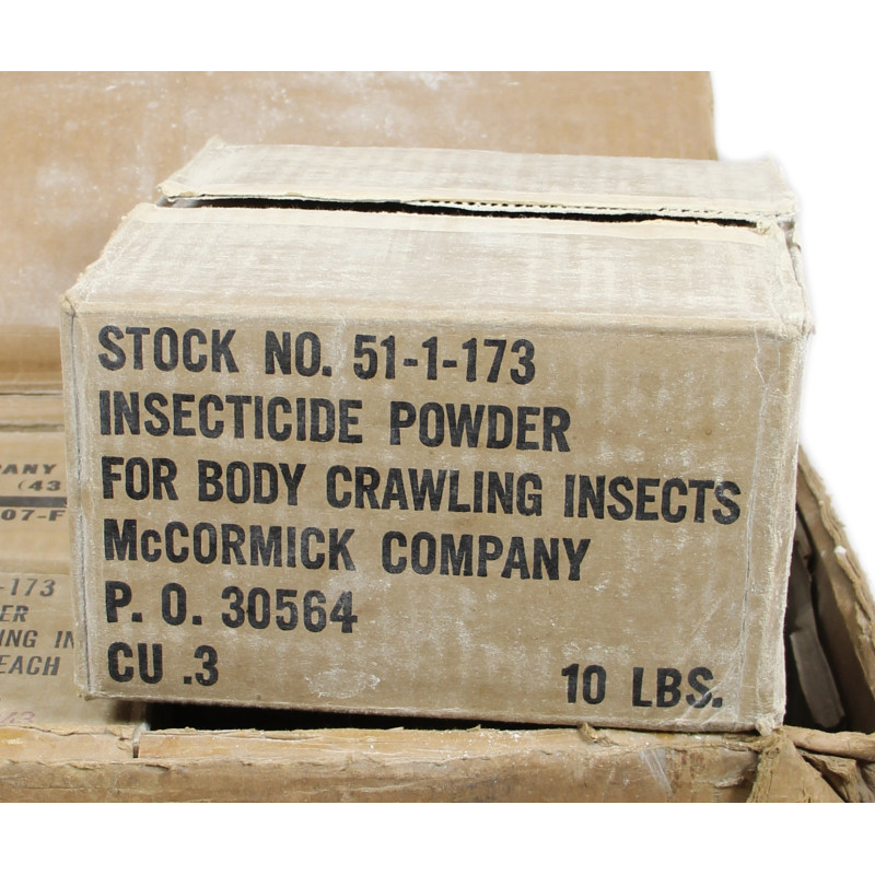 Carton, Prisoners of War, American Red Cross, insecticide, 1943