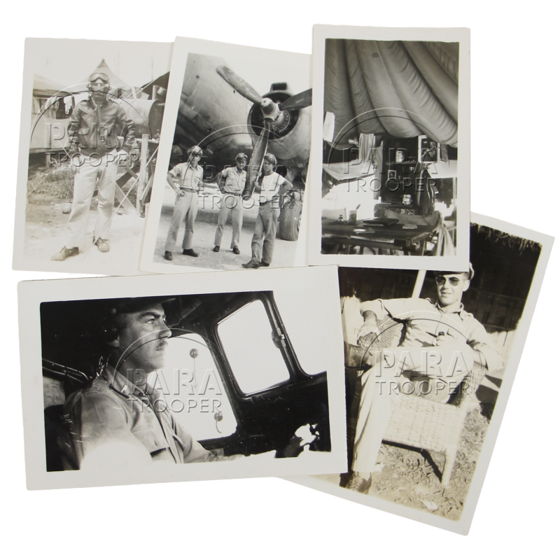Lot de 40 photographies, Cpt. Robert FitzGerald, 6th TCS, 374th TCG, 5th Air Force, USAAF, PTO