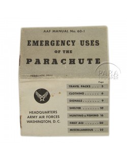 Manuel No. 60-1, Emergency Uses of the Parachute, USAAF