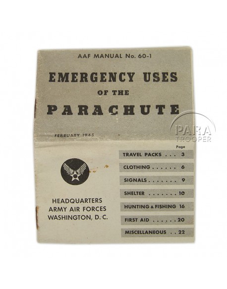 Manuel No. 60-1, Emergency Uses of the Parachute, USAAF
