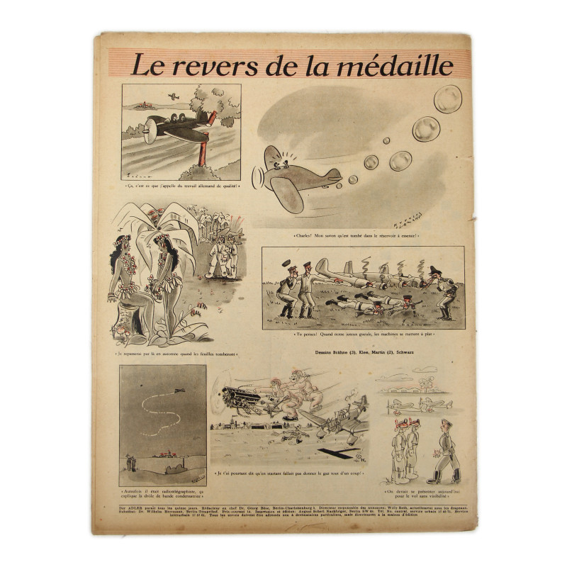 Magazine, Der Adler, June 29, 1943, French Edition