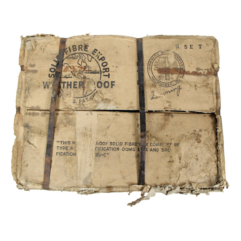 Carton de ration, boîtes de conserve, maïs, SAUK CITY CANNING CO., vide