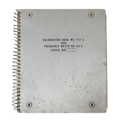 Book, Calibration, MC-177-C, for Frequency Meter, BC-221-C