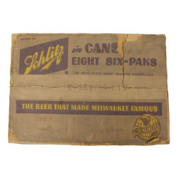 Panel, Cardboard, Box, 'Eight Six-Paks', Beer, Schlitz, 1942