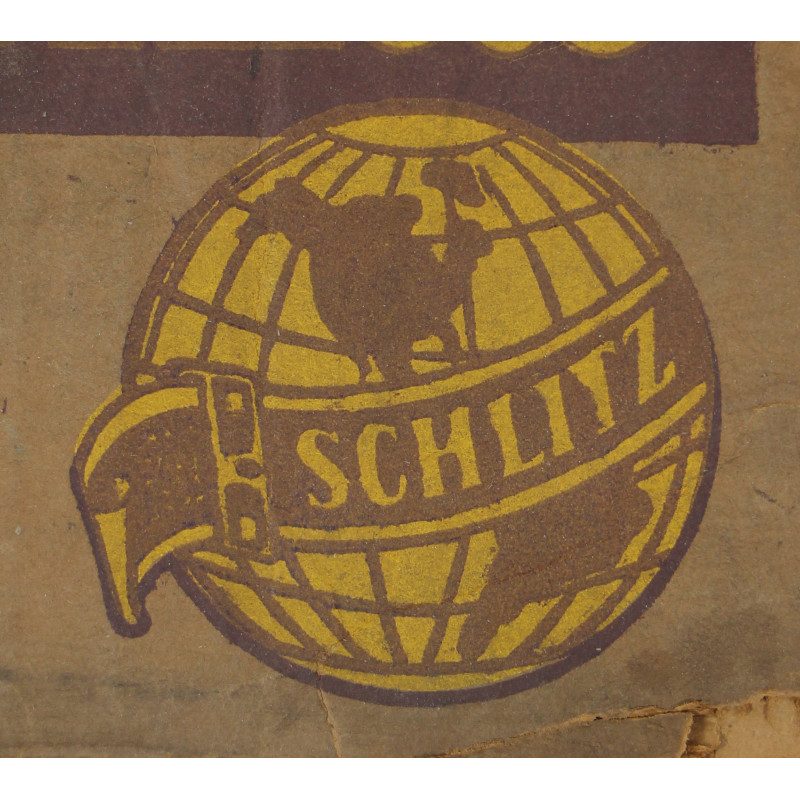 Panel, Cardboard, Box, 'Eight Six-Paks', Beer, Schlitz, 1942