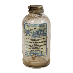 Flacon de dextrose, perfusion, US Army Medical Department, BAXTER LABORATORIES, INC. 1943, 500 ml