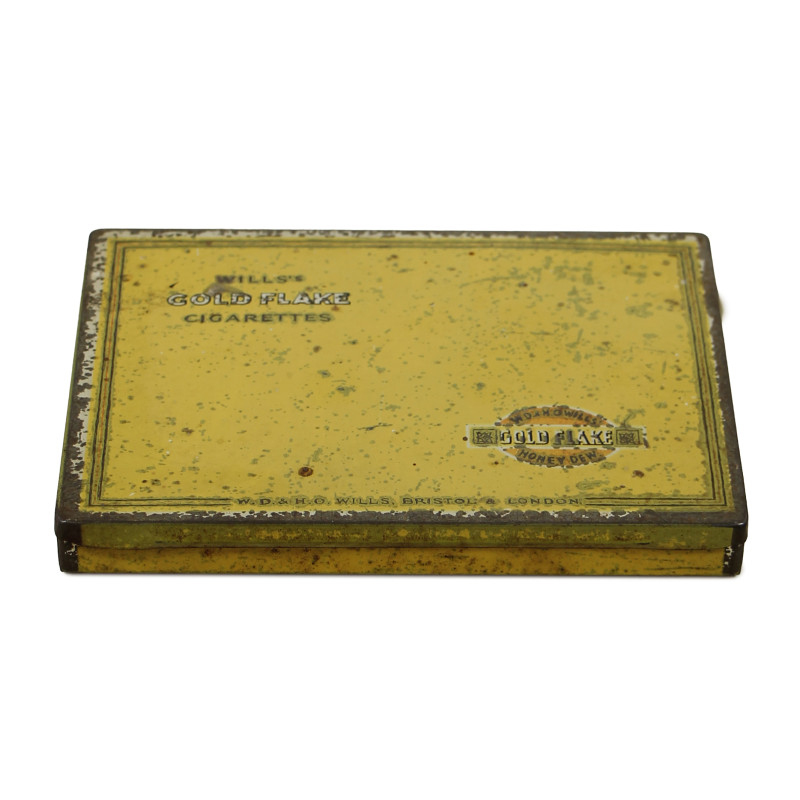 Tin, 50-Cigarette, GOLD FLAKE, W.D. & H.O. WILLS, Empty