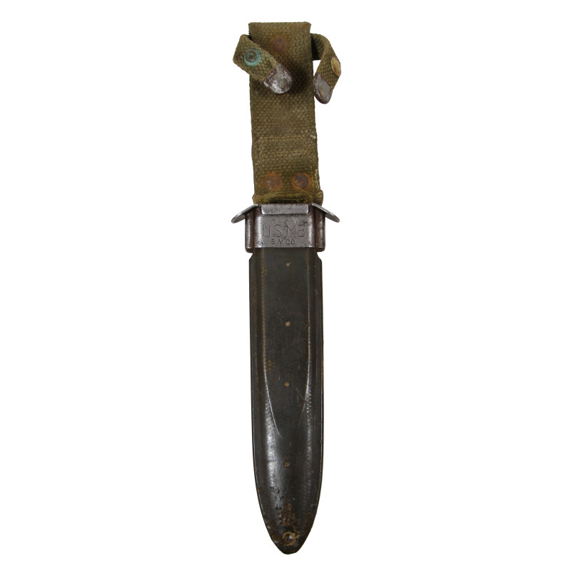 Couteau USM3 CASE 1943 (lame) & fourreau USM8, 1er type, nominatif