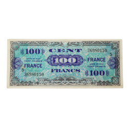 Billet d'invasion, 100 francs, 1944, 2e émission