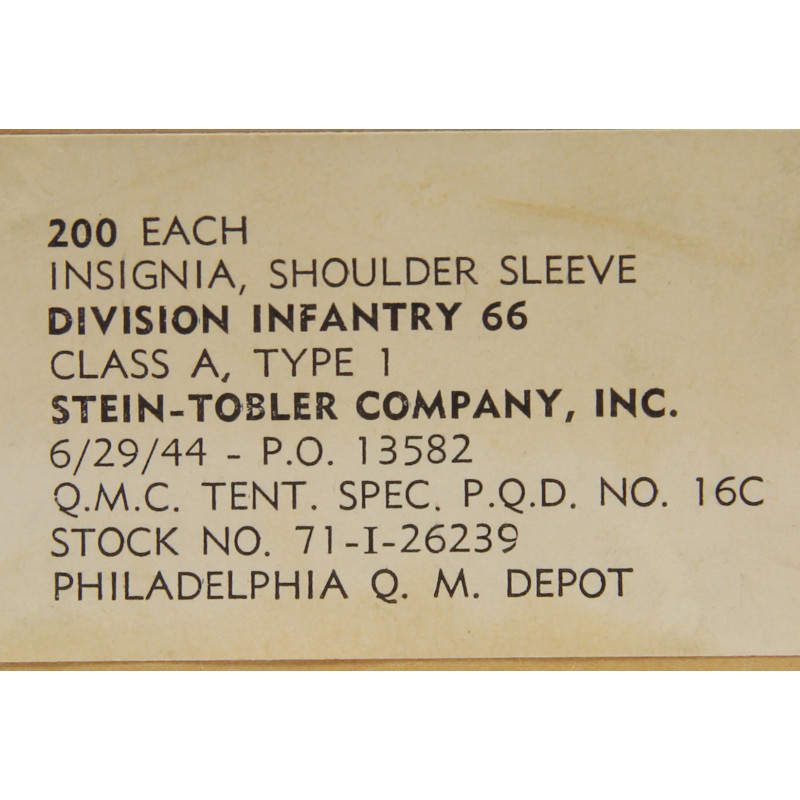 Insigne, 66th Infantry Division, 1944
