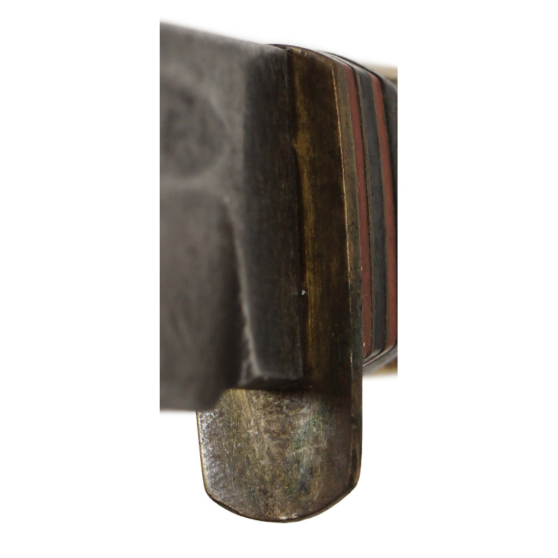 Couteau de combat, acquisition personnelle, avec fourreau en cuir artisanal, USMC