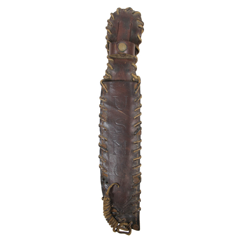 Knife, Fighting, Private Purchase, with Leather Scabbard, Theater-Made, USMC