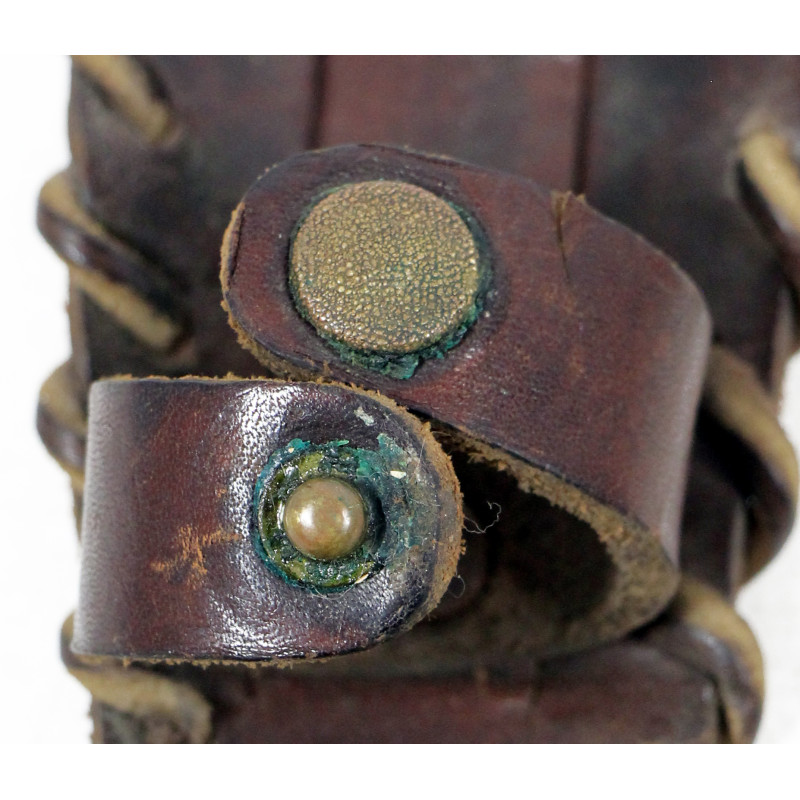 Couteau de combat, acquisition personnelle, avec fourreau en cuir artisanal, USMC