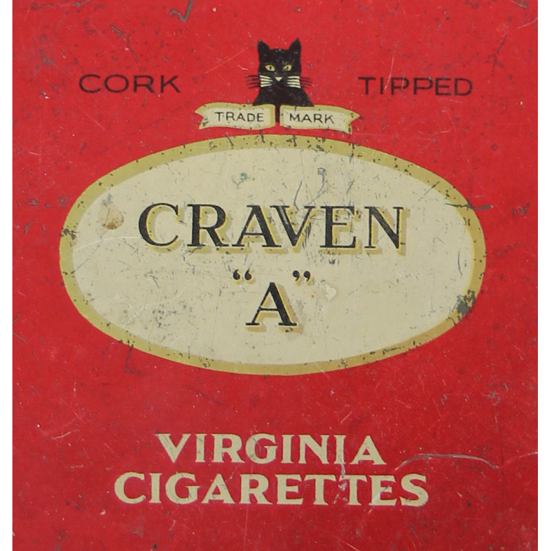Tin, 50-Cigarette, CRAVEN "A", Empty